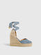 Castaner Castañer Women's Platform Espadrilles Light Blue