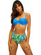 Set Bikini Push Up Ψηλόμεσο Μπλε