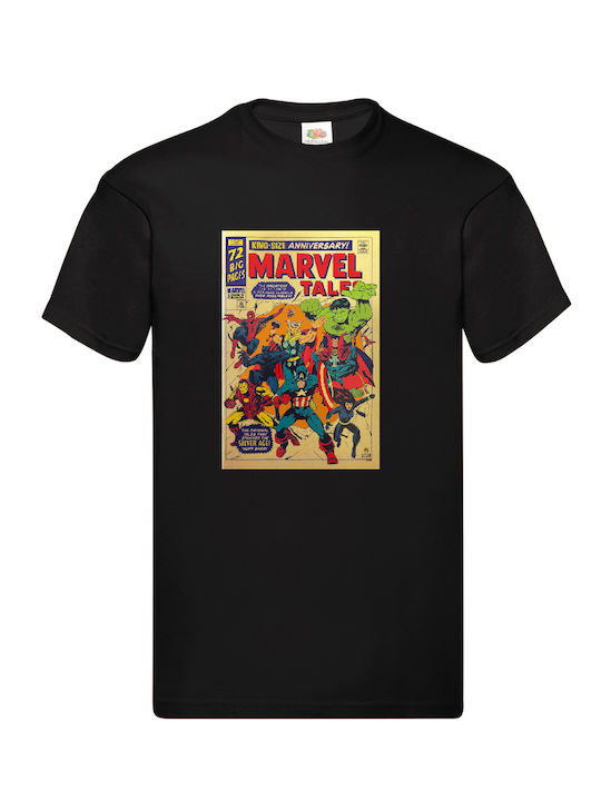 Negru Tshirt Tshirt Marvel Tales Poster Original Fruit Of The Loom 100% bumbac No3