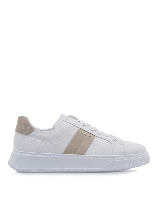 Lorenzo Russo Sneakers S526s5582i82 - Λευκο Μπεζ Δερμα Lr1558-7445-white Atlas White Floter Beige