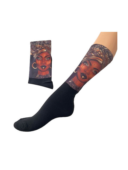 Socks With Print By Woman Black