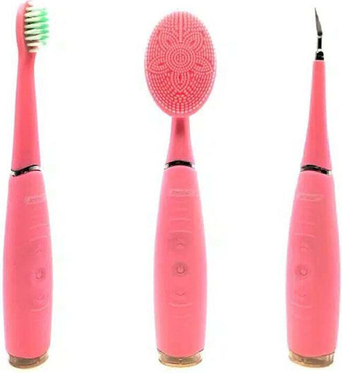 Andowl Ηλεκτρική Συσκευή Καθαρισμού Δοντιών Water Flosser Dental Scaler - Ροζ Q-t192
