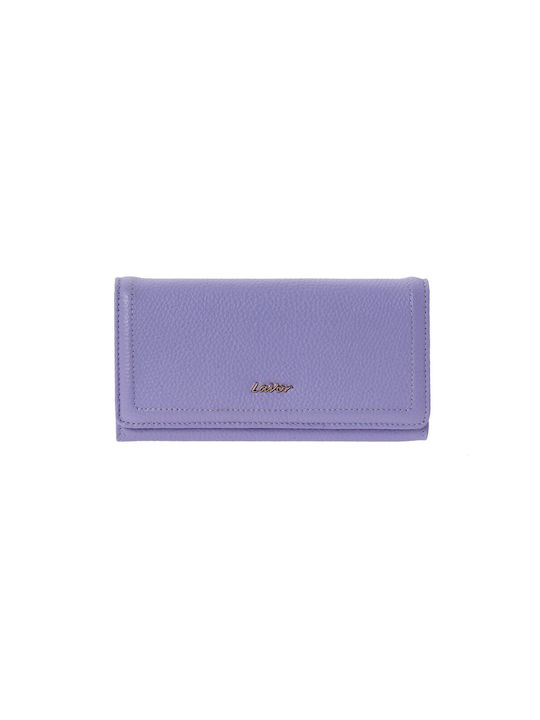 Women's Leather Wallet Large Purple Lavor-6046-mauve (with Women's Nesser Gift)