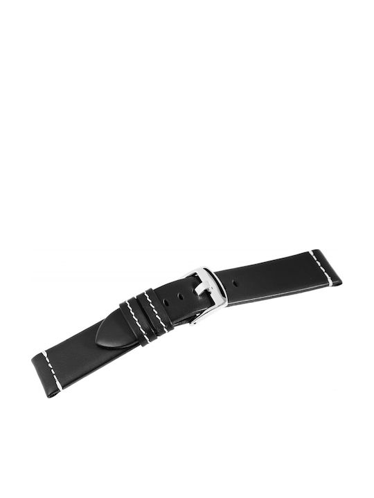 Steinmeister Δερμάτινο Λουράκι Μαύρο 20mm