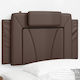 vidaXL Leather Brown Bed Headboard Cushion 80x49cm