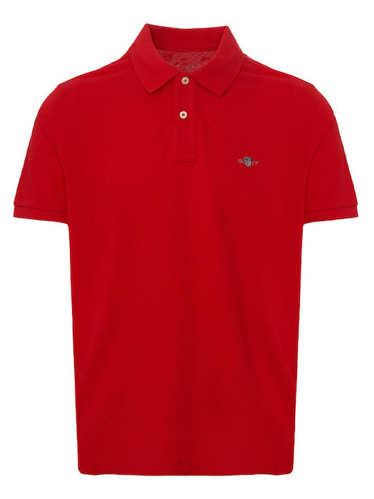 Gant Herren Shirt Kurzarm Polo RED