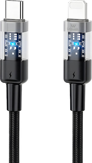 Leewello Lw-231 USB-C to Lightning Cable 30W Black 1m (783221-ΜΑΥΡΟ)