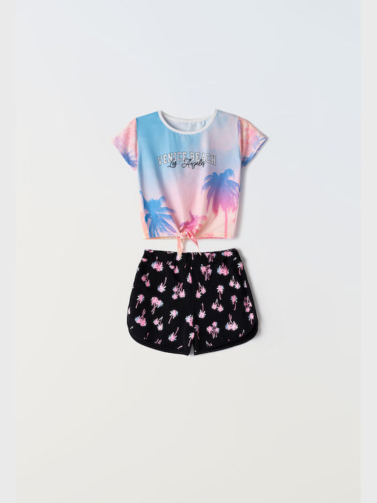 Εβίτα Kids Set with Shorts Summer 2pcs Pink