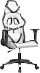 vidaXL 345432 Gaming Chair with Adjustable Arms White / Black