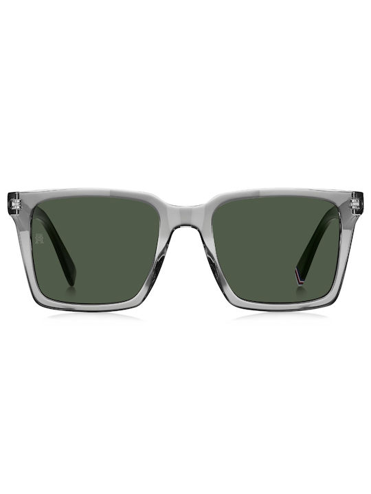 Tommy Hilfiger Γυαλιά Ηλίου με Γκρι Κοκκάλινο Σκελετό και Πράσινο Φακό TH2067/S KB7/QT
