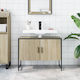 vidaXL Waschtisch ohne Waschbecken L80xB33xH60cm Sonoma Oak