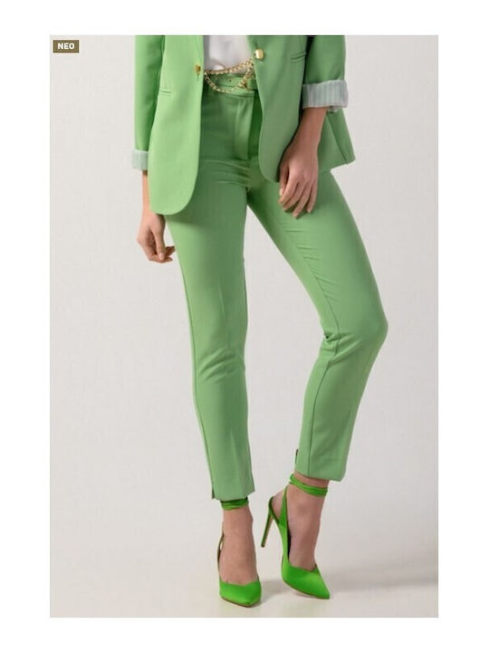 Women's Fabric Trousers Green