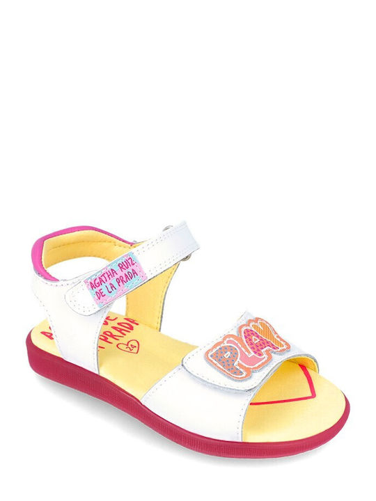 Agatha Ruiz De La Prada Παιδικά Πέδιλα Ανατομικά Λευκά