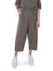 Namaste Women's Fabric Trousers with Elastic in Wide Line Cigar