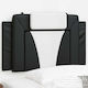 vidaXL Headboard Cushion with Leather Black and...
