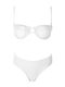 Comfort Bikini-Set Hohe Taille Weiß