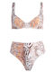 Comfort Bikini Set Bra & Slip Bottom Brown Animal Print