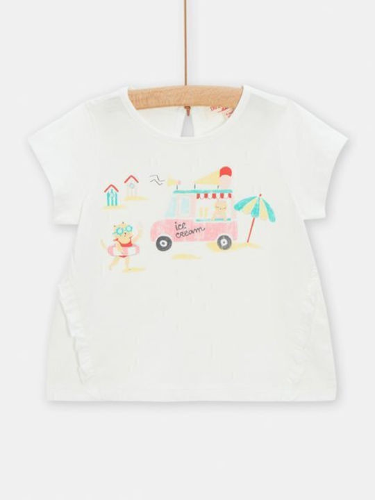 Dpam Kids Blouse Short Sleeve Ecru