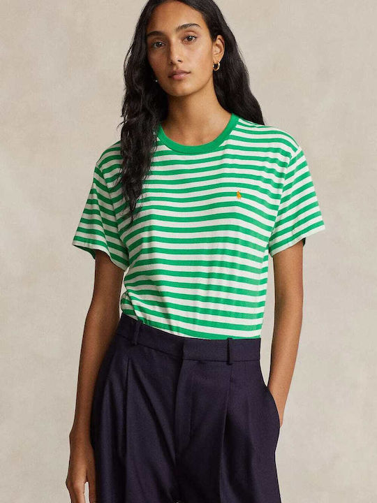 Ralph Lauren Women's T-shirt Striped Green
