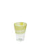 Atlas Filtri Set of Glasses Water made of Glass in Yellow Color 270ml 6pcs