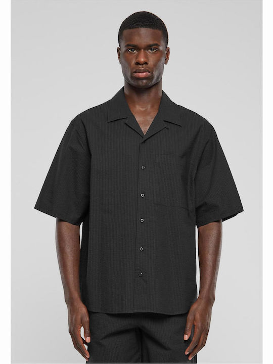 Urban Classics Cu mânecă scurtă Cămașă Negru