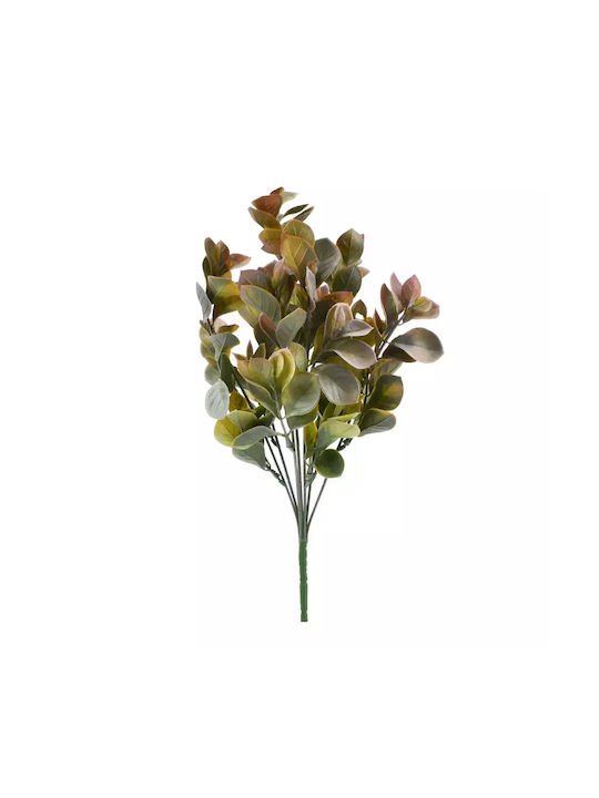Τεχνητό Φυτό Θαμνόφυλλα 37cm Αχνό Πράσινο, Καφέ