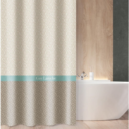 Guy Laroche occio Душ завеса Тъканна с куки 240x185см Пясък