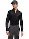 Koey Long-sleeved Cotton Shirt Black