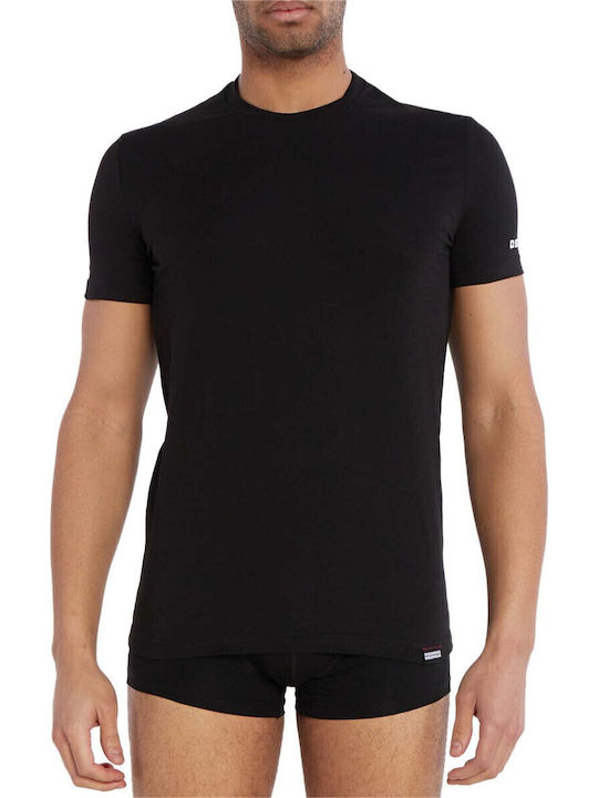 Dsquared2 Tricou de Corp pentru Bărbați Mâneca Scurtă în Culoare Negru Dsquared2 Tricou de Corp pentru Bărbați Mâneca Scurtă în Culoare Negru