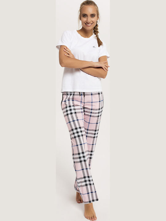 Italian Fashion Summer Women's Pyjama Pants Pink