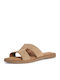 Leather Women's Flat Sandals Rose Gold