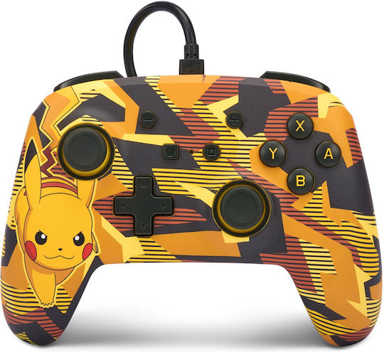 PowerA Camo Storm Pikachu Ενσύρματο Gamepad για Switch Κίτρινο