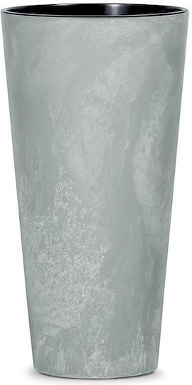 Next Ghiveci Plastic Gri 25x25x47.6εκ.