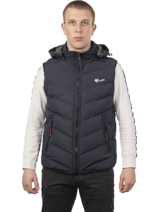 G325 Navy Gilet Vcode-Men's Sleeveless Blue