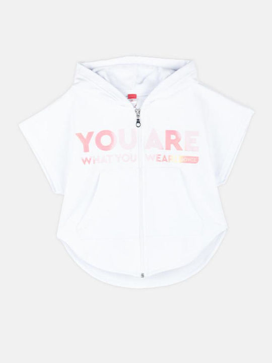 Joyce Kids Cardigan Cotton with Hood White You ...