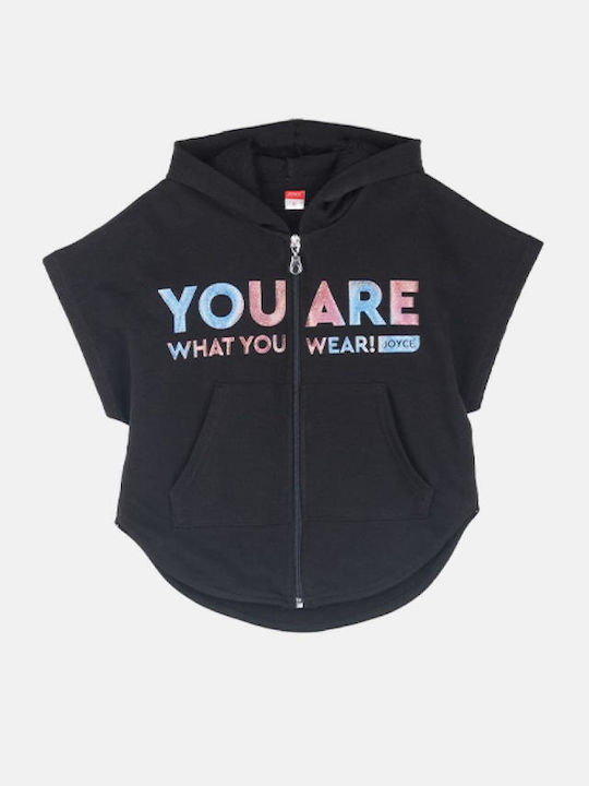Joyce Kids Cardigan Cotton with Hood Black (Bla...