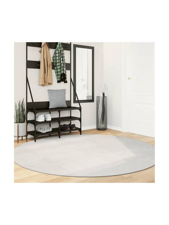 vidaXL Rug Round Cream