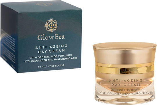 Glow Era Anti-ageing Ενυδατική Κρέμα Προσώπου Ημέρας με Υαλουρονικό Οξύ & Aloe Vera 50ml