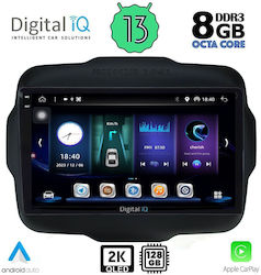 Digital IQ Car-Audiosystem für Jeep Rebell 2014> mit Klima (Bluetooth/USB/AUX/WiFi/GPS/Apple-Carplay/Android-Auto) mit Touchscreen 9"