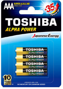 Toshiba Alpha Power Αλκαλικές Μπαταρίες AAA 1.5V 4τμχ