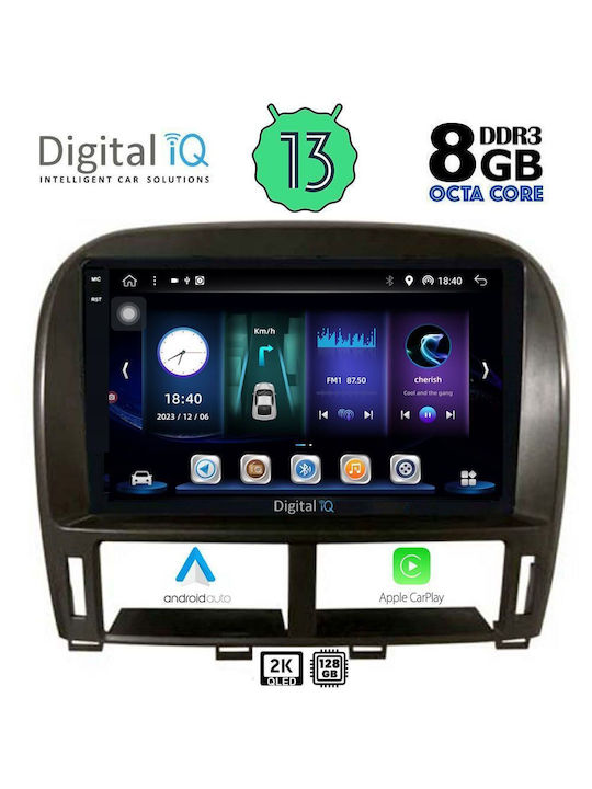 Digital IQ Car Audio System for Jaguar XF Lexus LS 2000-2006 (Bluetooth/USB/AUX/WiFi/GPS/Apple-Carplay/Android-Auto) with Touch Screen 9"