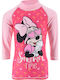 Superheroes Kids Swimwear Rashguard Pink