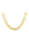 Drandakis Silver Chain Neck Gold-plated Wide Thickness 6mm and Length 60cm