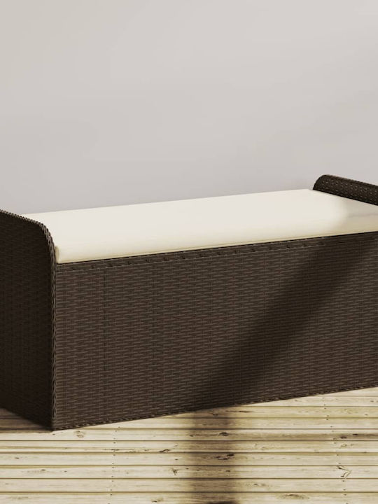 Bench Outdoor Rattan with Chest and Pillows 115...