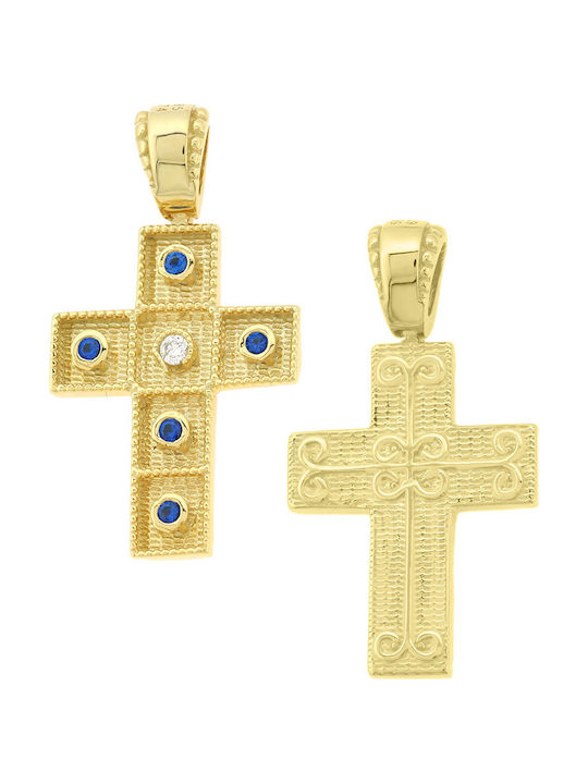 Senzio Belibasakis Gold Σταυρός Beidseitig Senzio Belibasakis Gold Σταυρός Beidseitig
