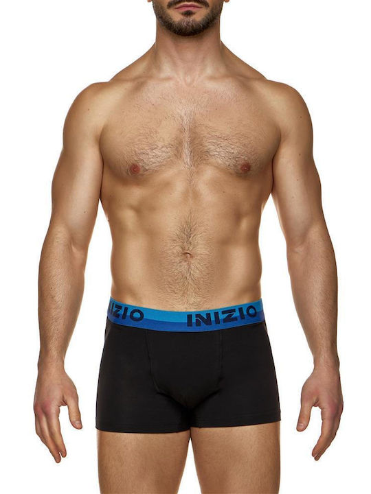 Inizio Herren Boxershorts Black/Silver 1Packung