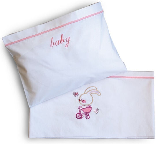 SB Home Pink Bike Fitted Baby Sheets 120x160cm