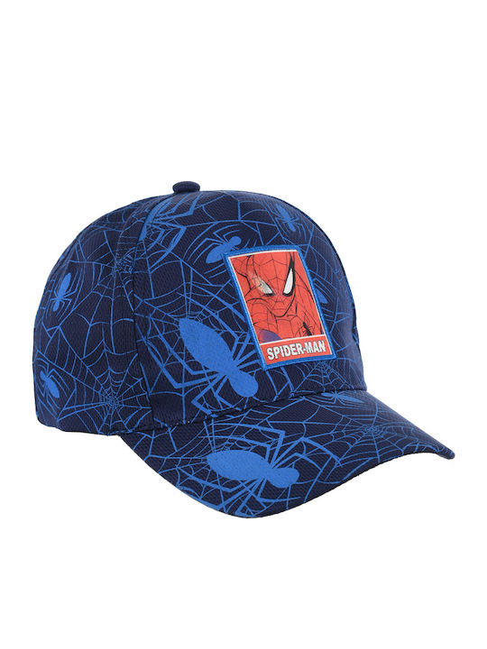 Superheroes Kids' Hat Jockey Fabric Blue