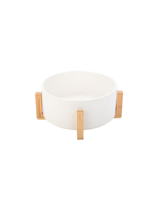 Estia Wooden Salad Bowl White 27x27x11cm