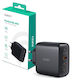 Aukey Charger Without Cable GaN with USB-A Port and 2 USB-C Ports 65W Power Delivery Blacks (Omnia II)
